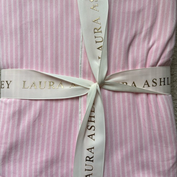 Laura Ashley Pink and White Striped Pajama Set - Picture 2 of 5